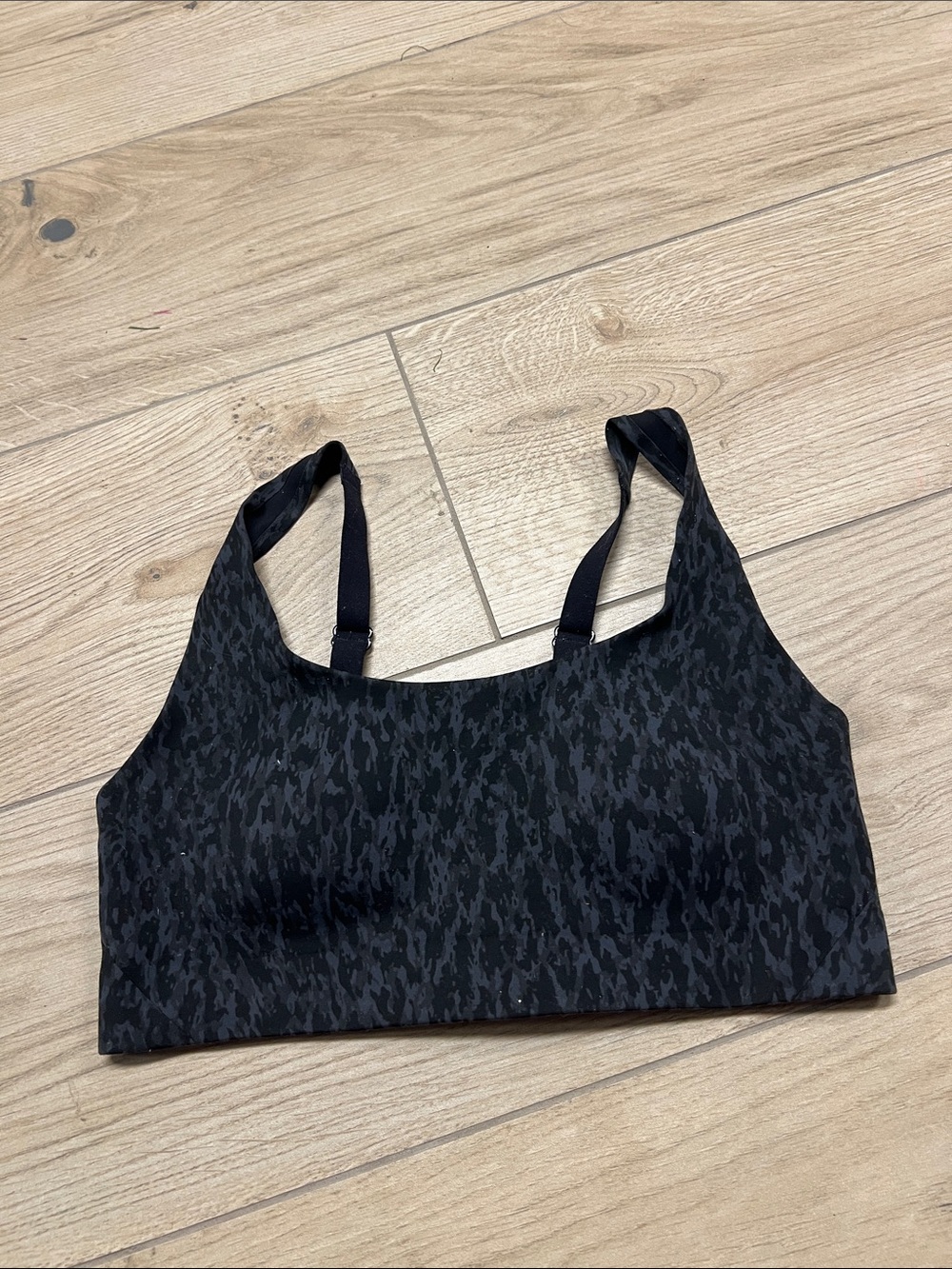 lululemon athletica Black Subtle Camo Seamless Sports Bra